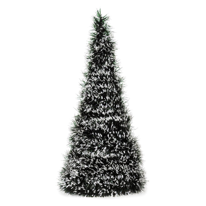 DAM Pino tinsel innevato, alto 48 cm. 24x24x48 cm. Colore verde