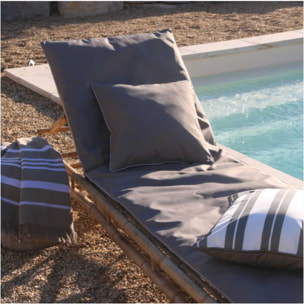 Matelas bain de soleil extérieur - Taupe