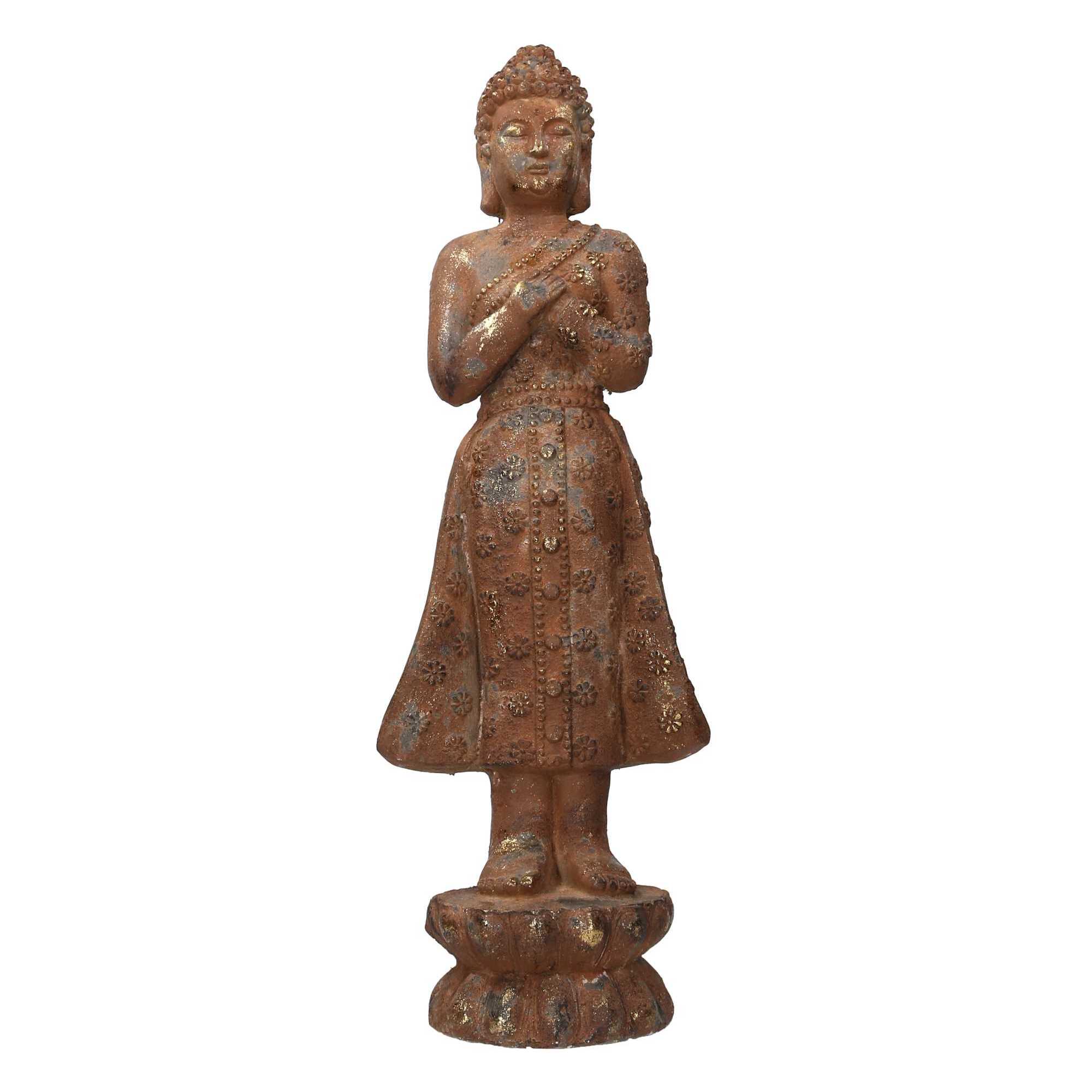 Buddha in resina bronzo cm23,8x18h71,5