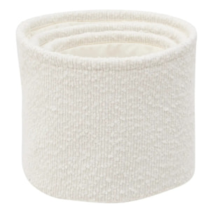 Lot de 3 paniers bouclette ronds