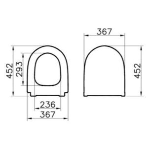 Infinitio WC sans bride avec fonction bidet thermostatique + Abattant softclose (SATINF011RREXPBFCT_AMZ)