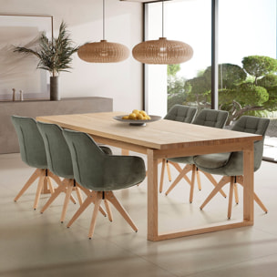 Table à manger rectangulaire en bois - LINE