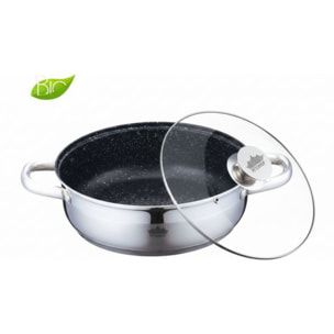 Poêle à frire avec couvercle et revêtement en granit 5,5 L Peterhof PH-25308