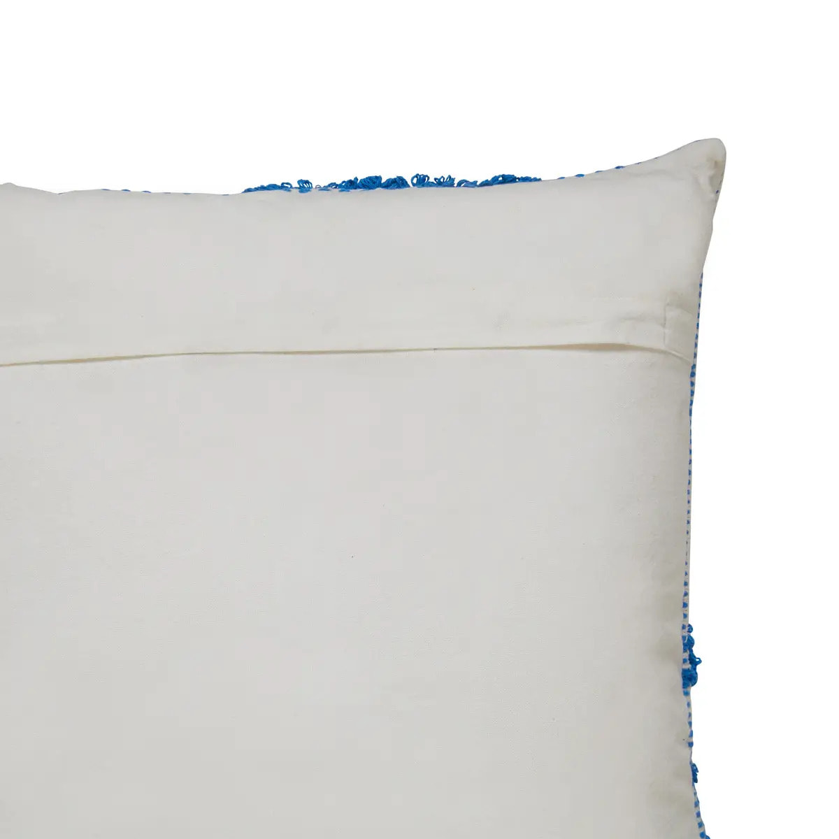Coussin "Poppy" coton tufté bleu clair 50x50cm