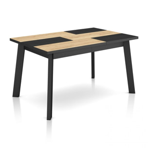 Mesa de comedor Naira 140 Negro Roble Negro