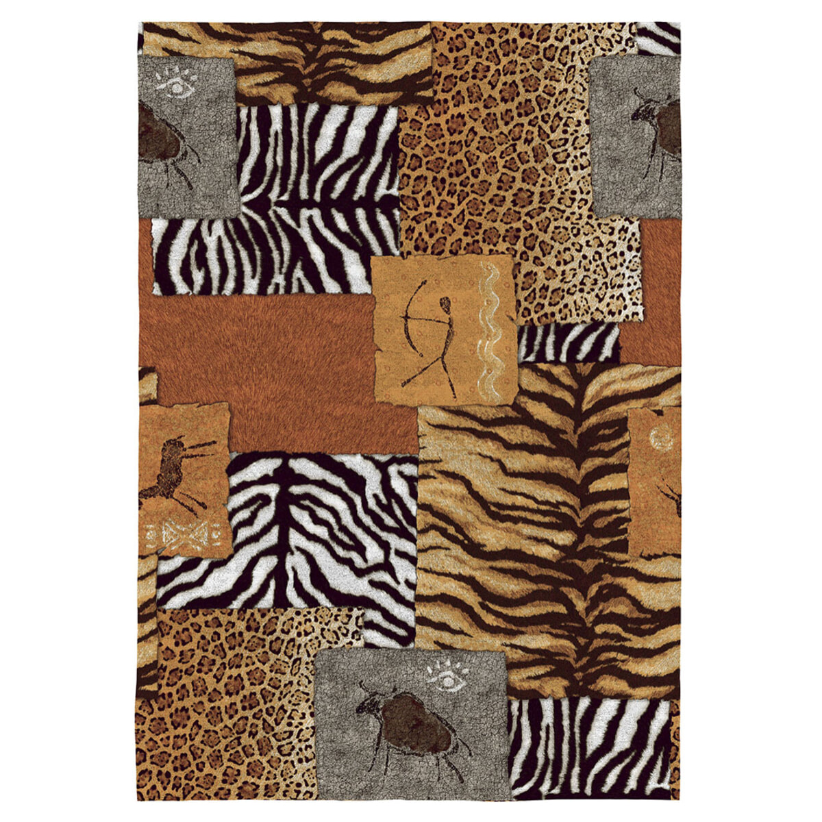 Alfombra decorativa KAMPALA multicolor. Varias medidas disponibles