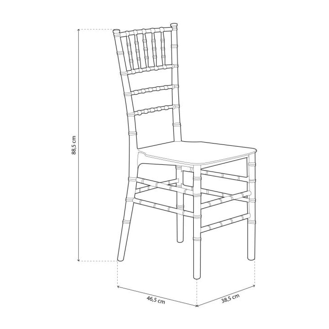 Pack 4 sillas de comedor Tyra Transparente