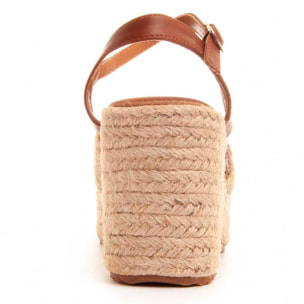 Sandalias de Cuña - Beige - Altura: 7 cm