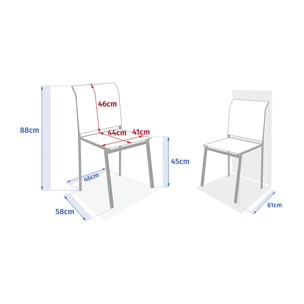 Chaise de jardin empilable "Essentia" lin & vert laurier aluminium et texaline