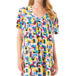 Vestido Viscosa Pico