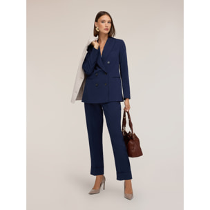 Motivi - Blazer doppiopetto in crêpe - Blu