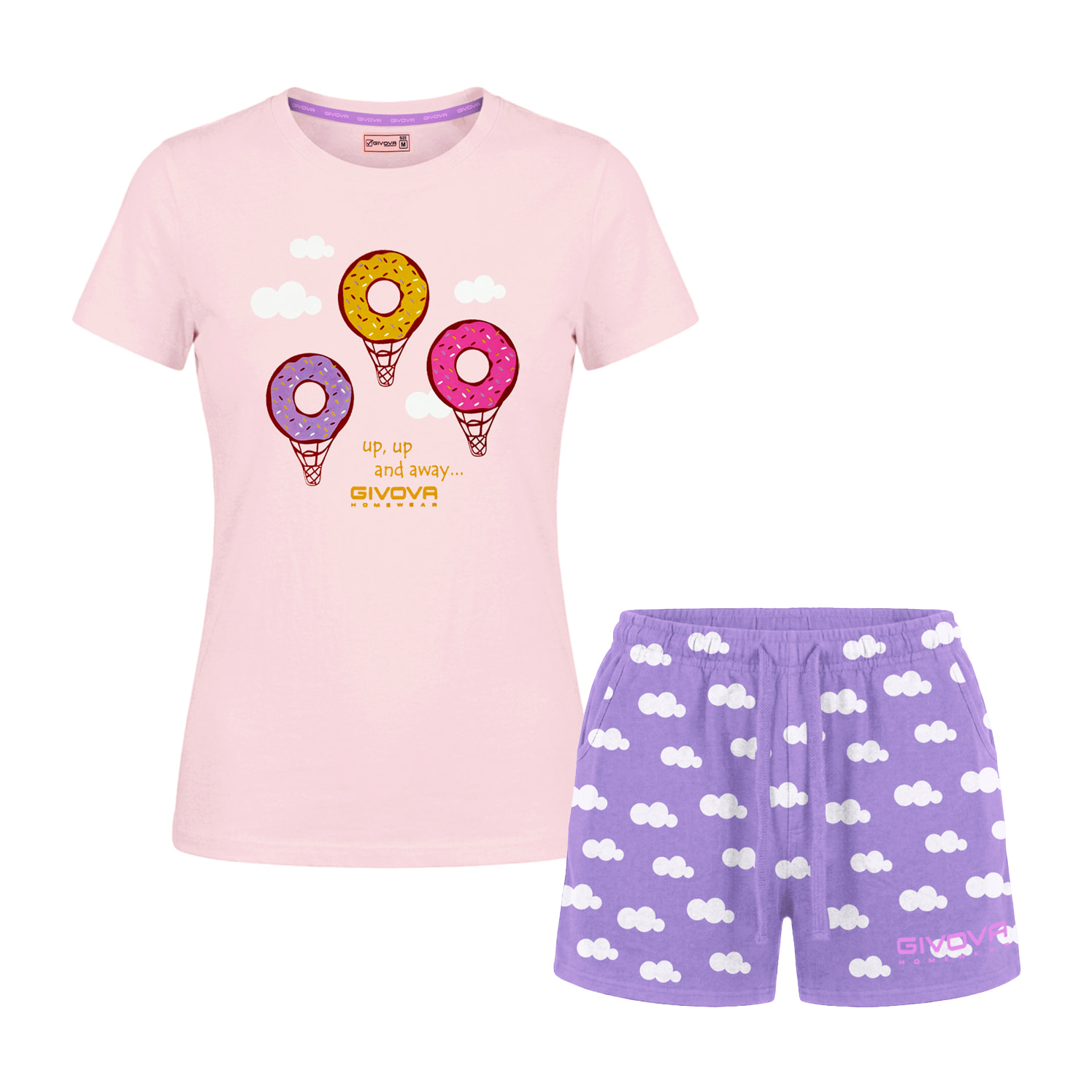 Completo Homewear Donna Corto GIVOVA Cotone