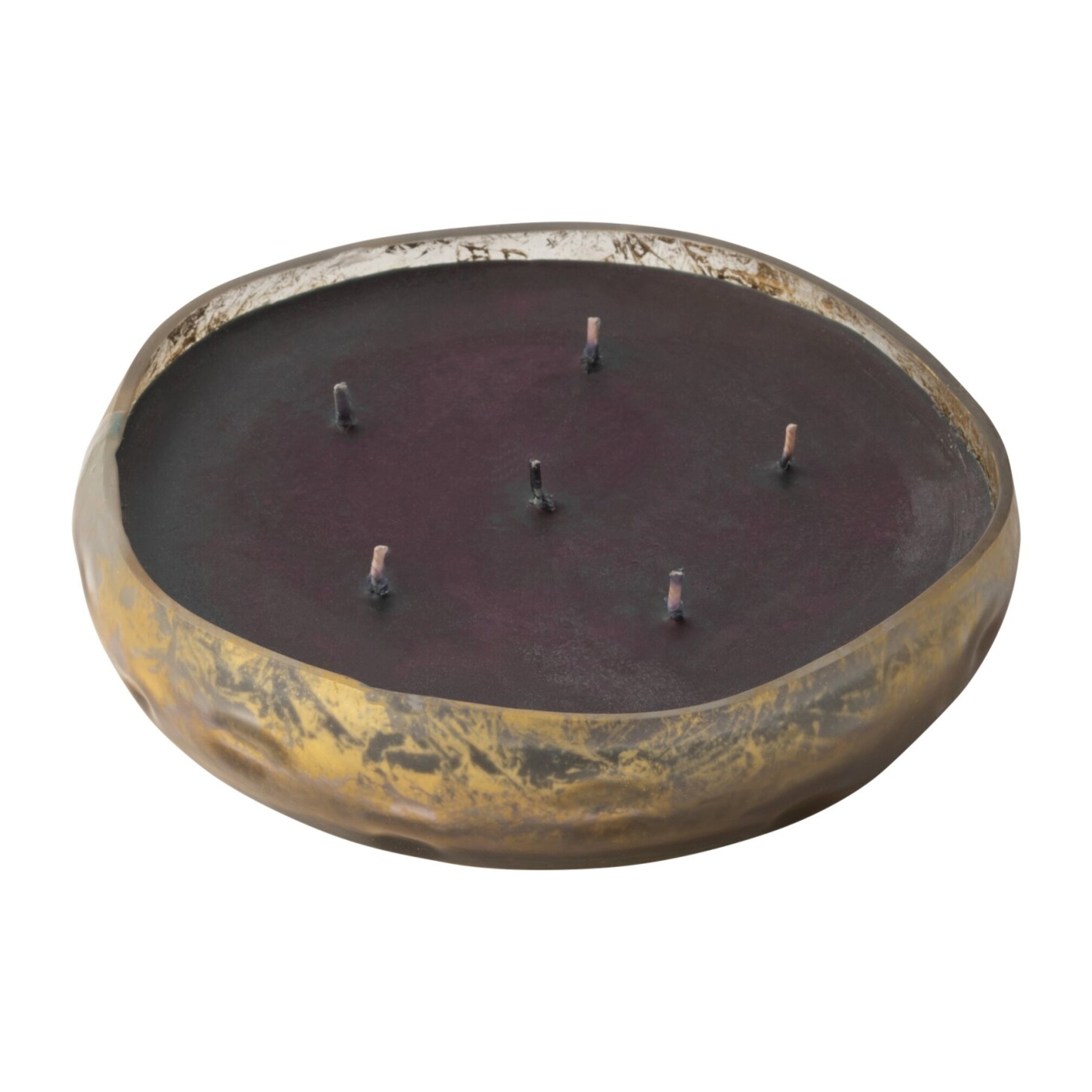 J-Line bougie parfumée M-Chic - Oud & Amber - verre - or/noir - medium - 20H