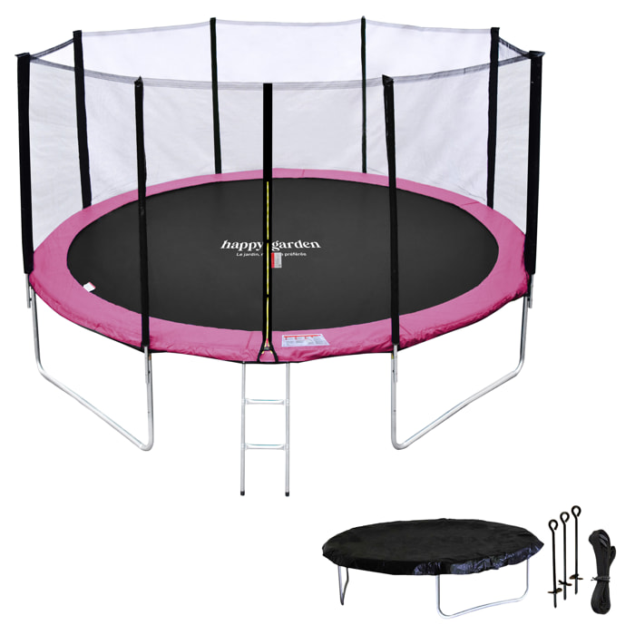 Trampoline réversible avec accessoires -