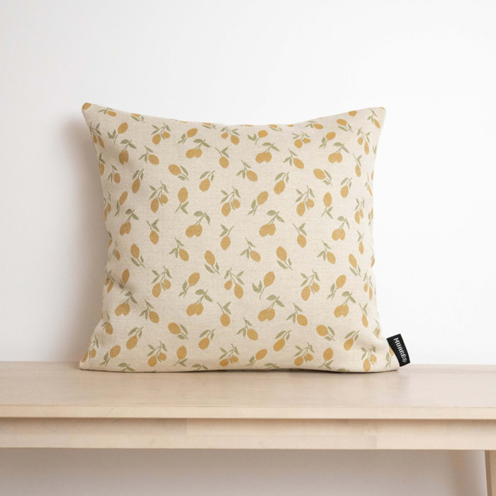 Housse de coussin jacquard 45x45 cm Citrons