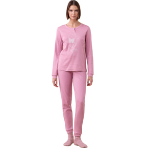 Pigiama donna invernale in caldo cotone articolo pois. Noidinotte