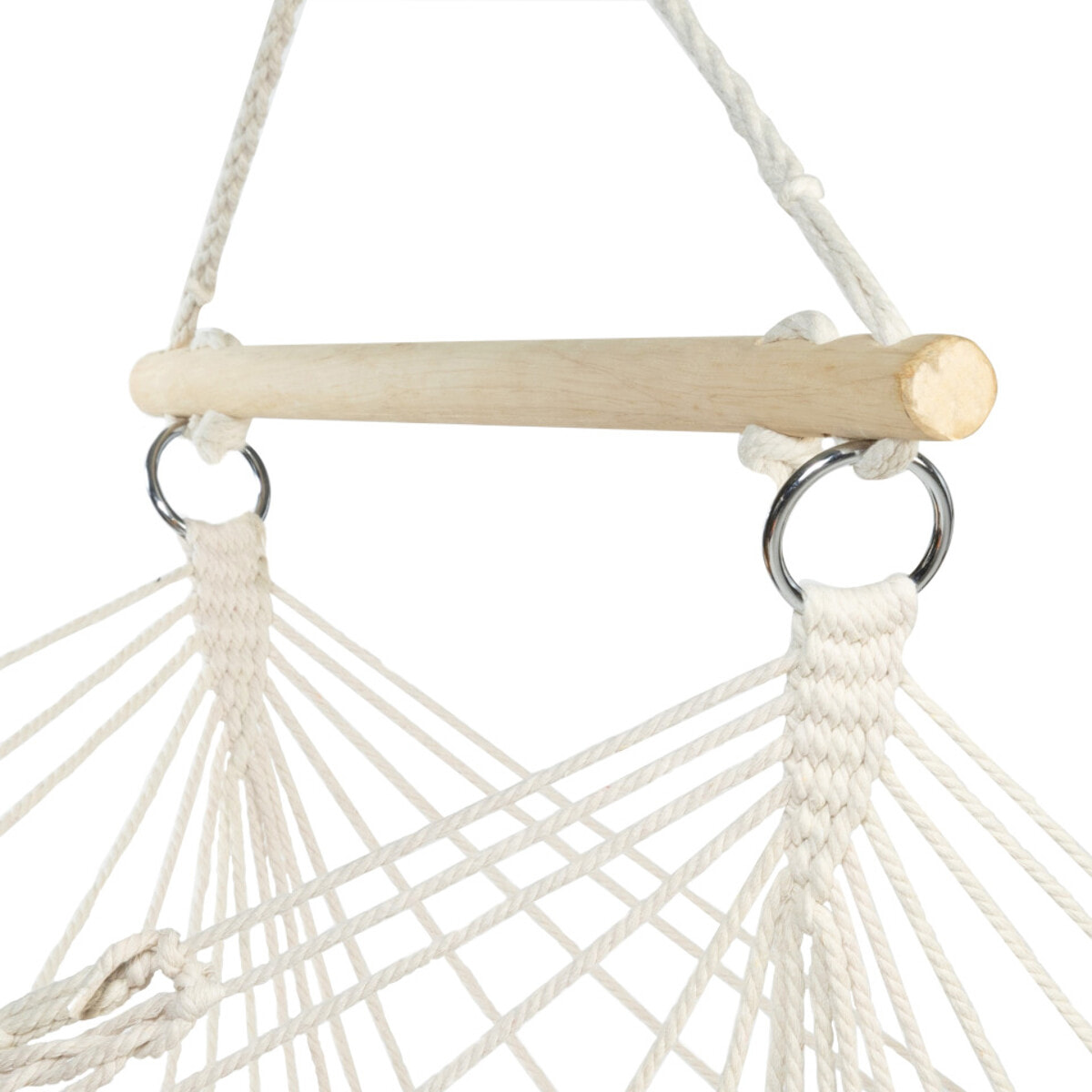 Chaise en macramé avec coussin integré à suspendre