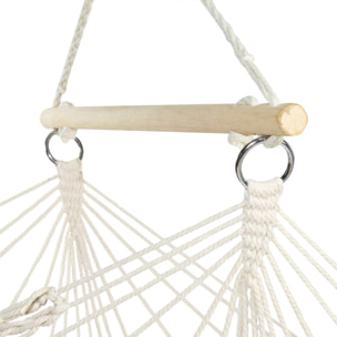Chaise en macramé avec coussin integré à suspendre