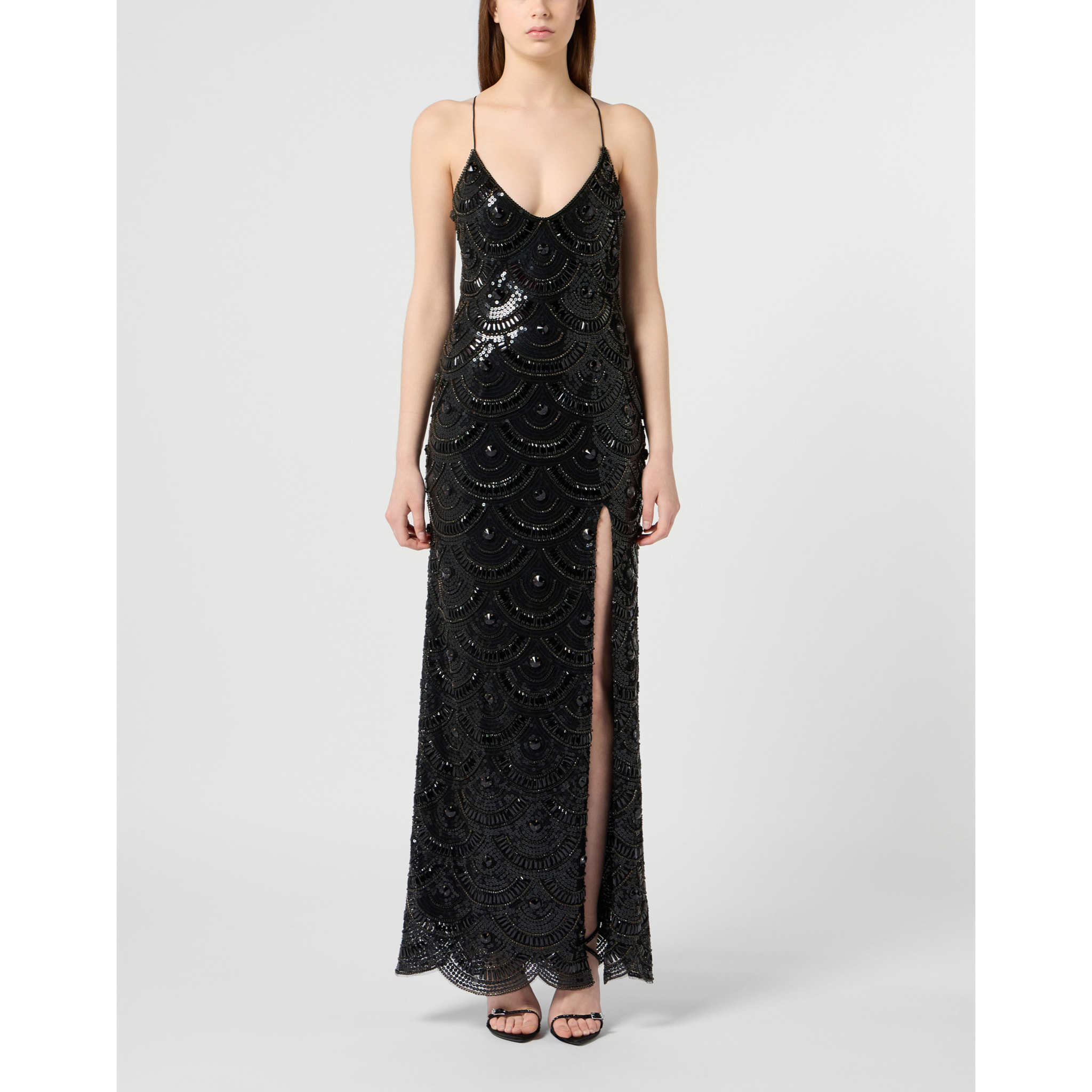 PHILIPP PLEIN Maxi Dress Shiny Waves