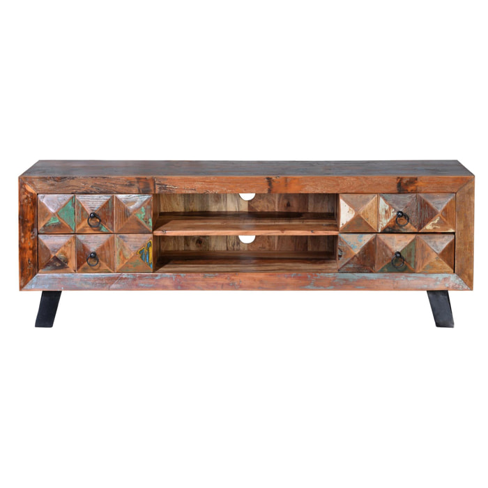 Mueble tv - madera reciclada - 155x40x55cm