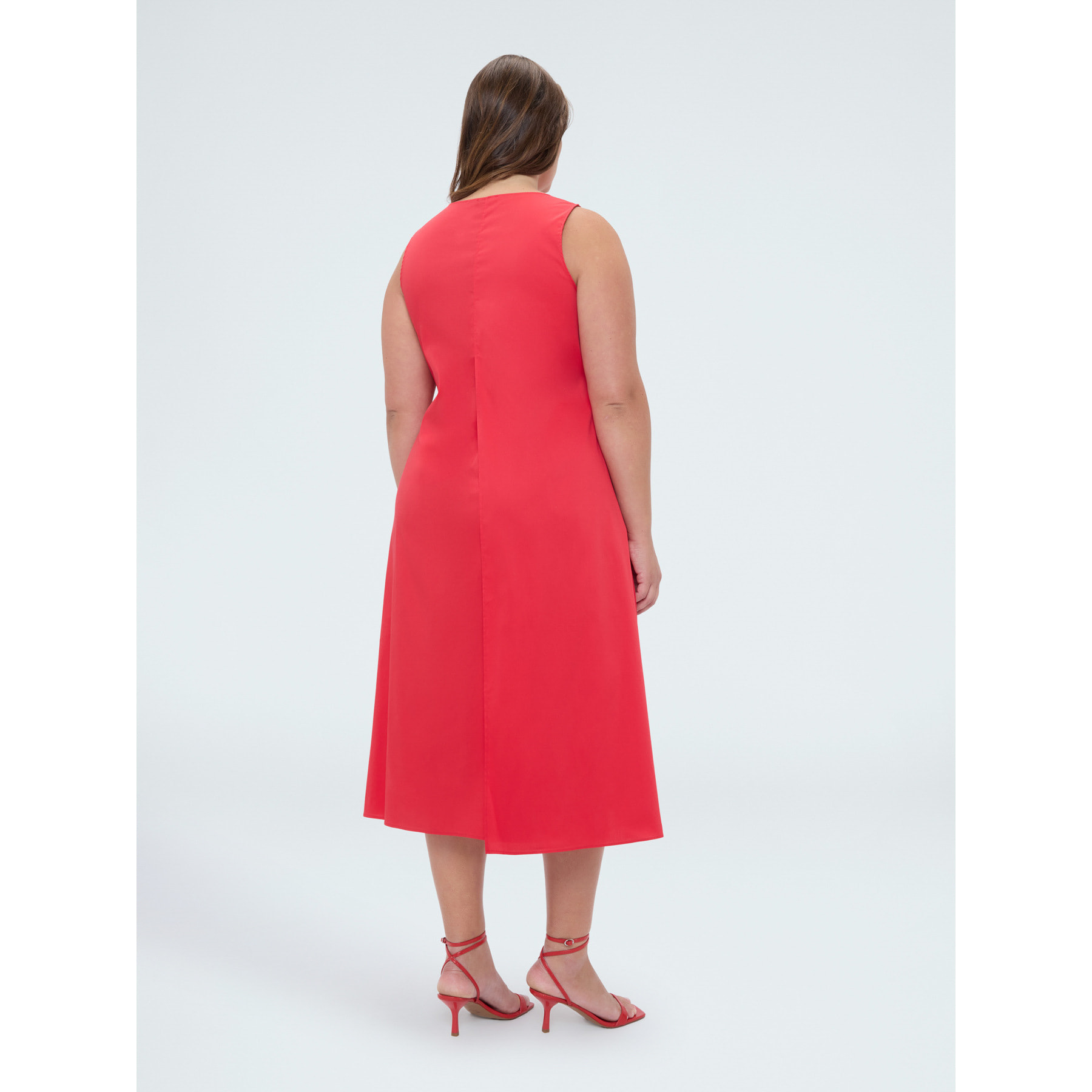 Fiorella Rubino - Vestito Free linea ad A in cotone - Rosso