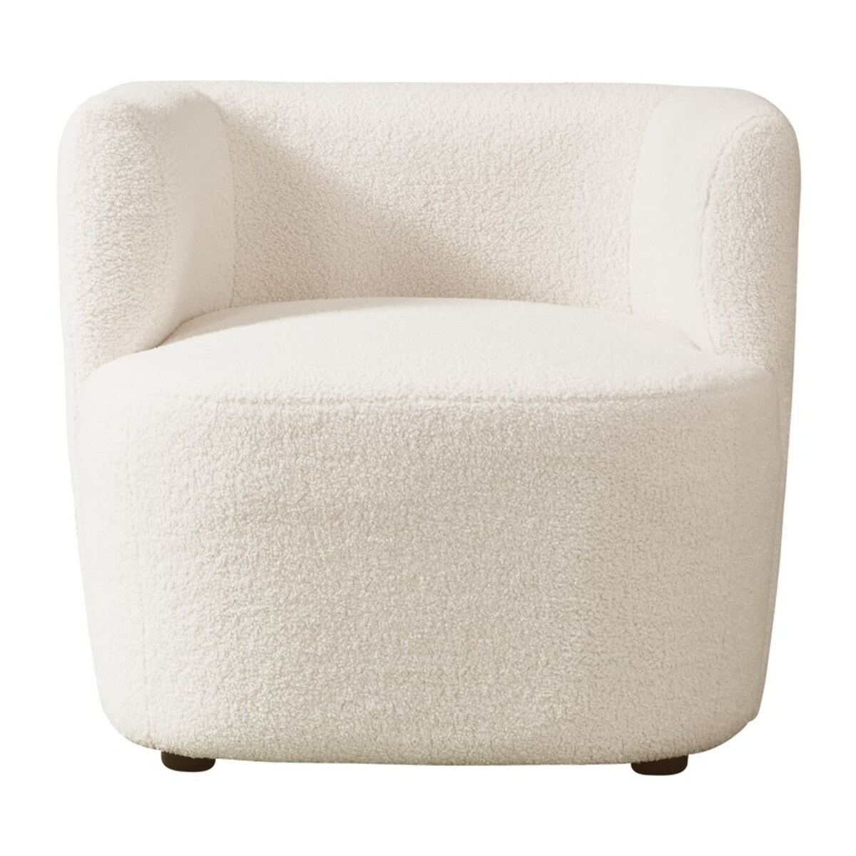 Poltrona design in tessuto teddy 75x70x68 cm crema - Seattle
