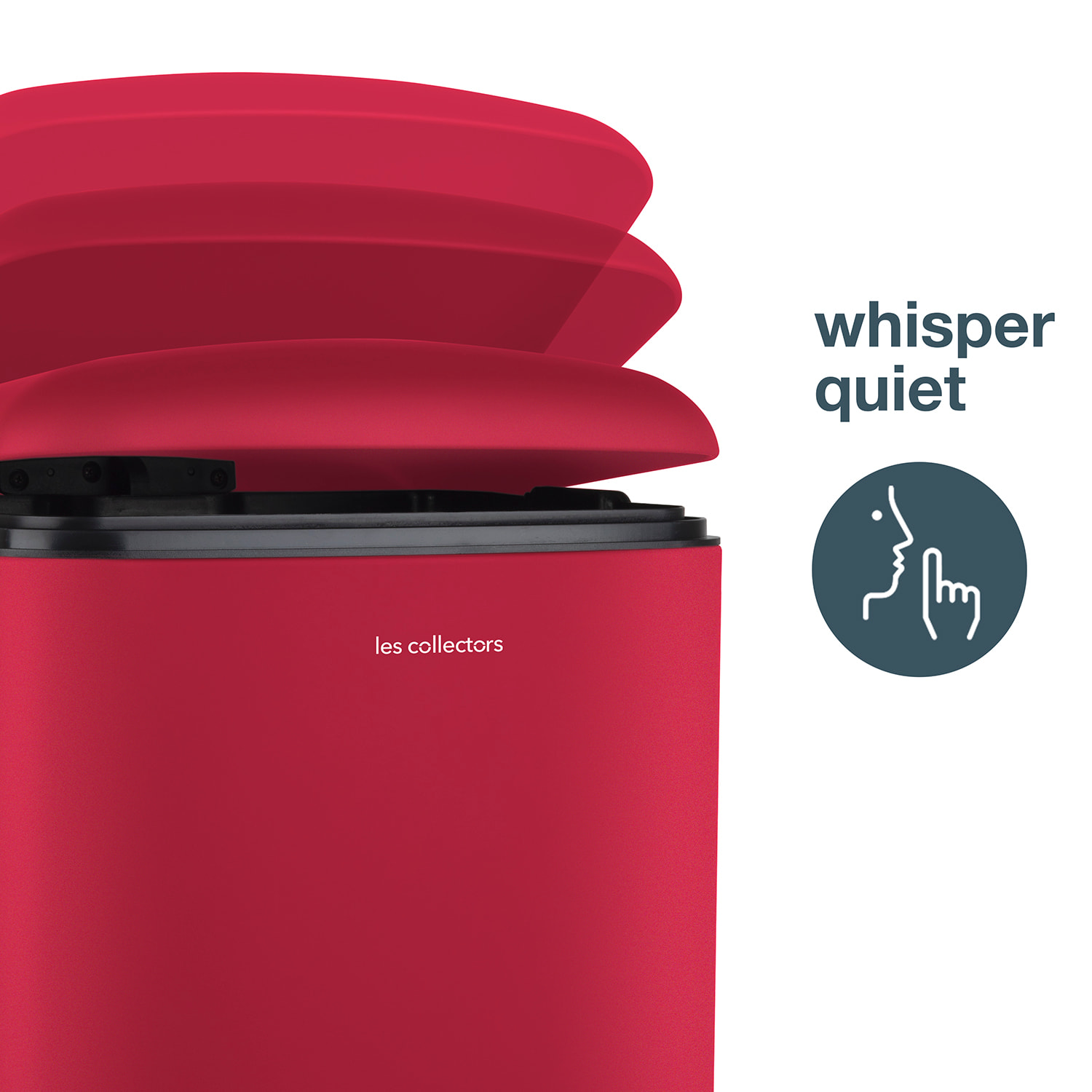 Les Collectors n.716 Cubo de basura de cocina con pedal de acero inoxidable, capacidad 30 L, compacto, prÃ¡ctico, sello interior extraÃ­ble, diseÃ±o elegante acabado mate, resistente, cierre silencioso