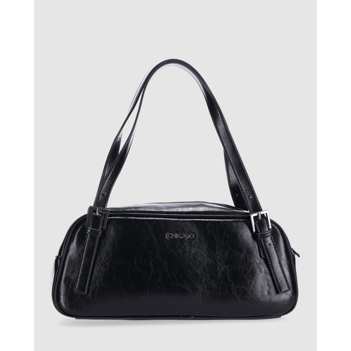 Bolso - Negro - Medida: 34 cm x 15 cm x 9 cm