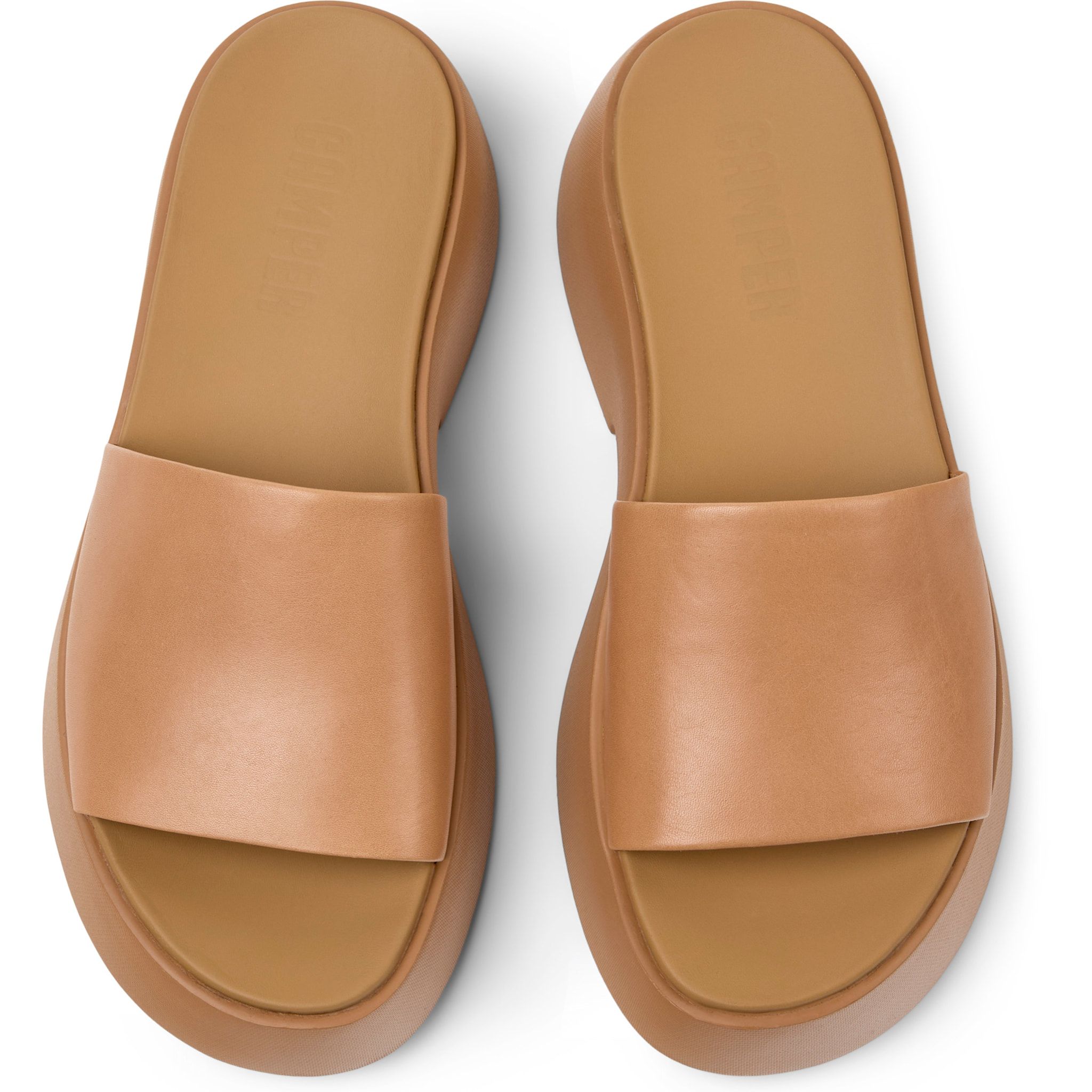 Sandalias - CAMPER Tasha - Beige - Cuero liso