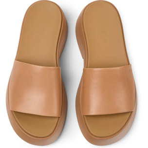 Sandalias - CAMPER Tasha - Beige - Cuero liso