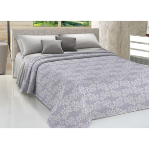 Copriletto Piquet 100% Cotone Linea Sofia Olivia Grigio