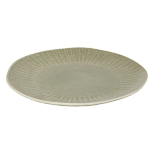 Lot de 4 Assiette dessert Nyero ronde D.21cm vert