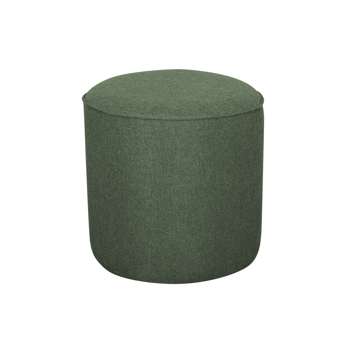 Pouf rond en tissu kaki D40 cm COQ