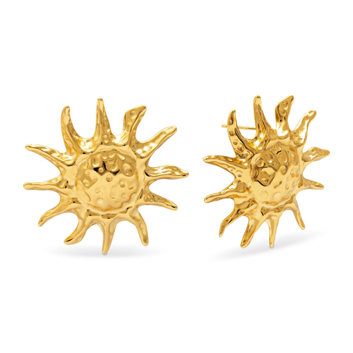 Pendientes Sun Light Acero Baño Oro