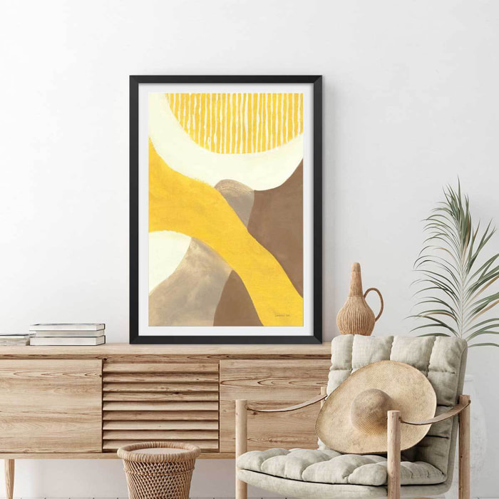 Affiche deco Terres du sud Affiche + cadre en bois - Noir