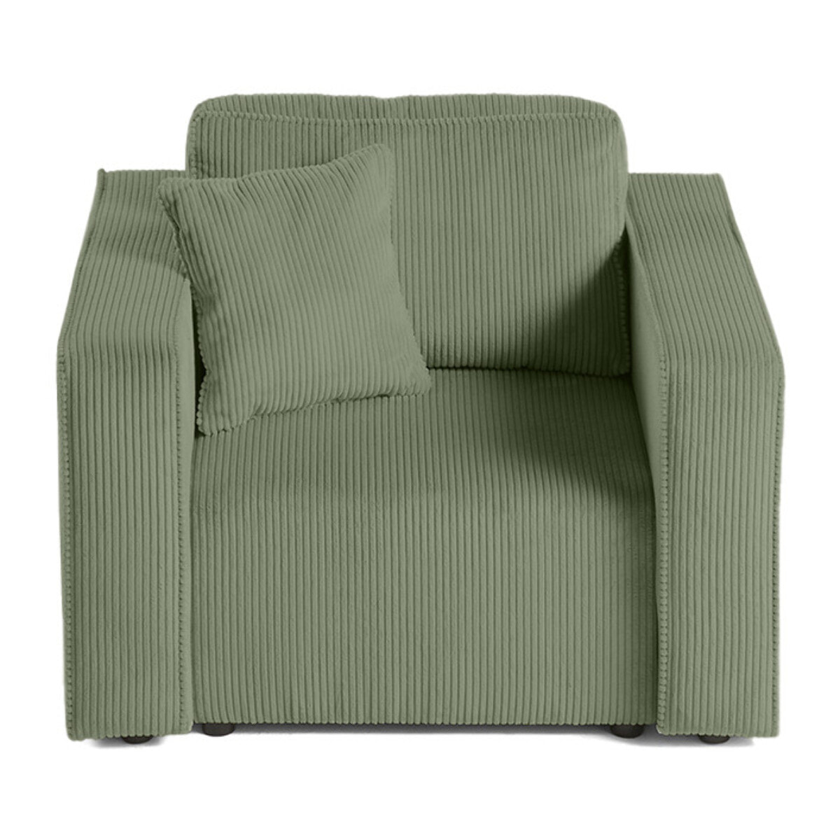 Topaze - fauteuil - en velours côtelé - Vert sauge