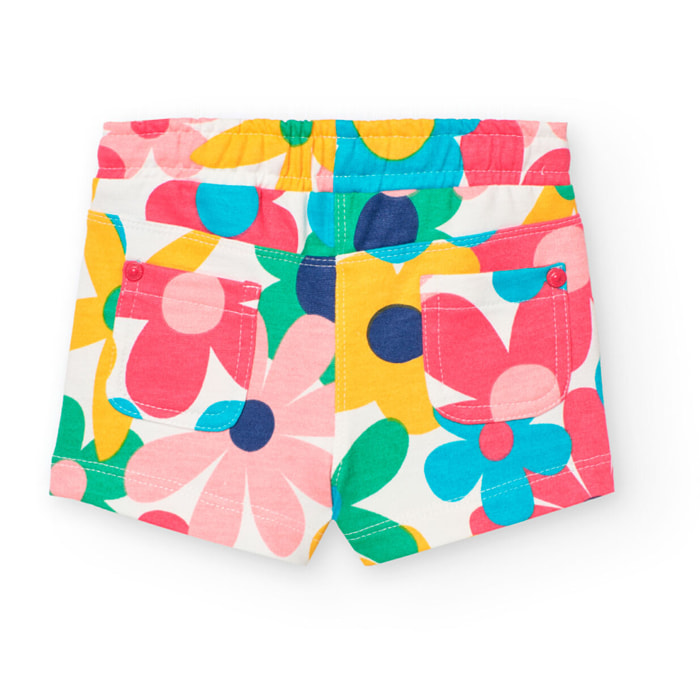 Short en molleton fleurs  -BCI