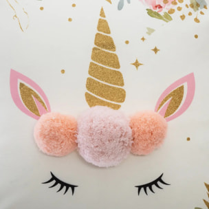 Coussin enfant licorne 39x39cm