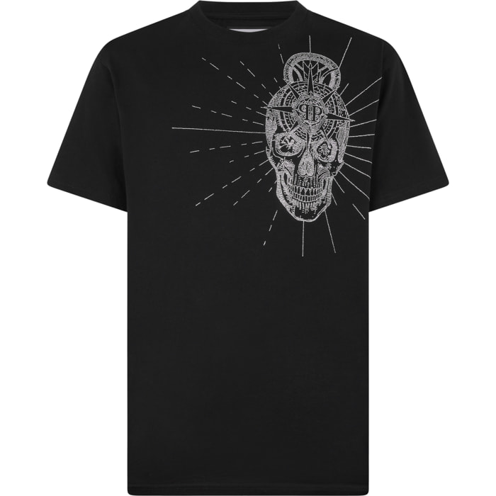 PHILIPP PLEIN Round Neck T-Shirt Skull Stones