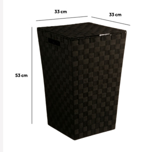 Panier à linge 30L bisauté Noir Lise
