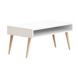 Mesa de centro,100% tablero de aglomerado rechapado en melamina, color blanco