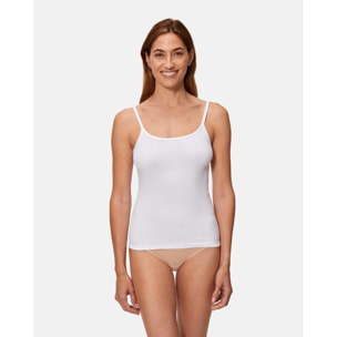 Camiseta interior de mujer de tirantes finos sin costuras laterales