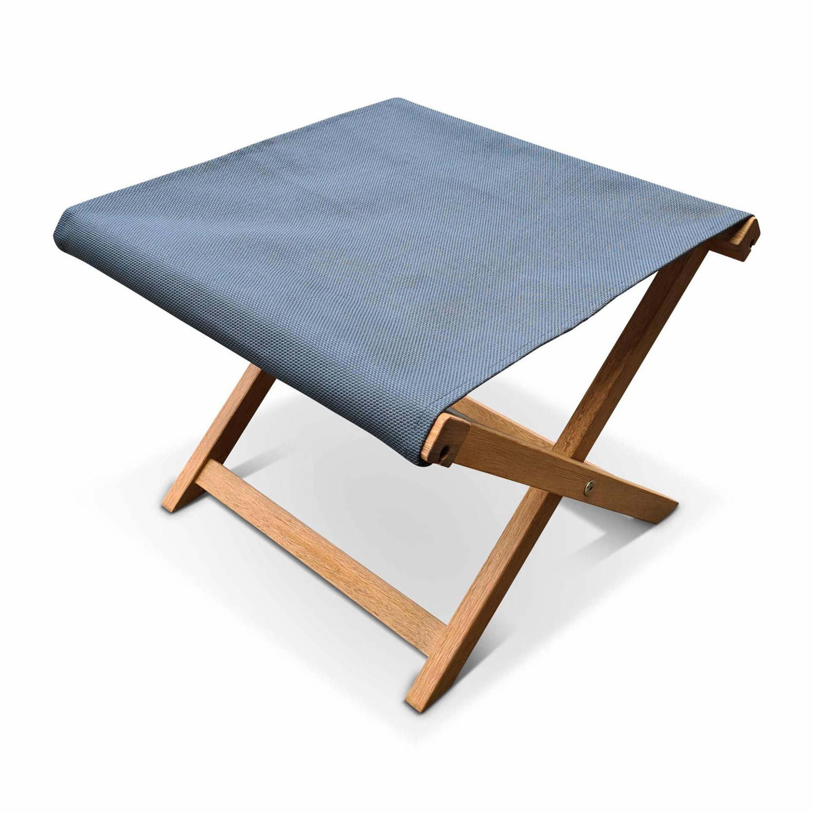 Chiliennes bois - Creus - 2 transats en bois d'Eucalyptus huilé avec coussin repose-tête gris et repose-pieds