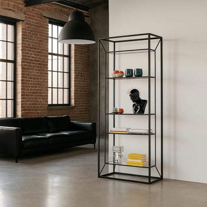 Étagère Corinne 200x90cm noire Kare Design