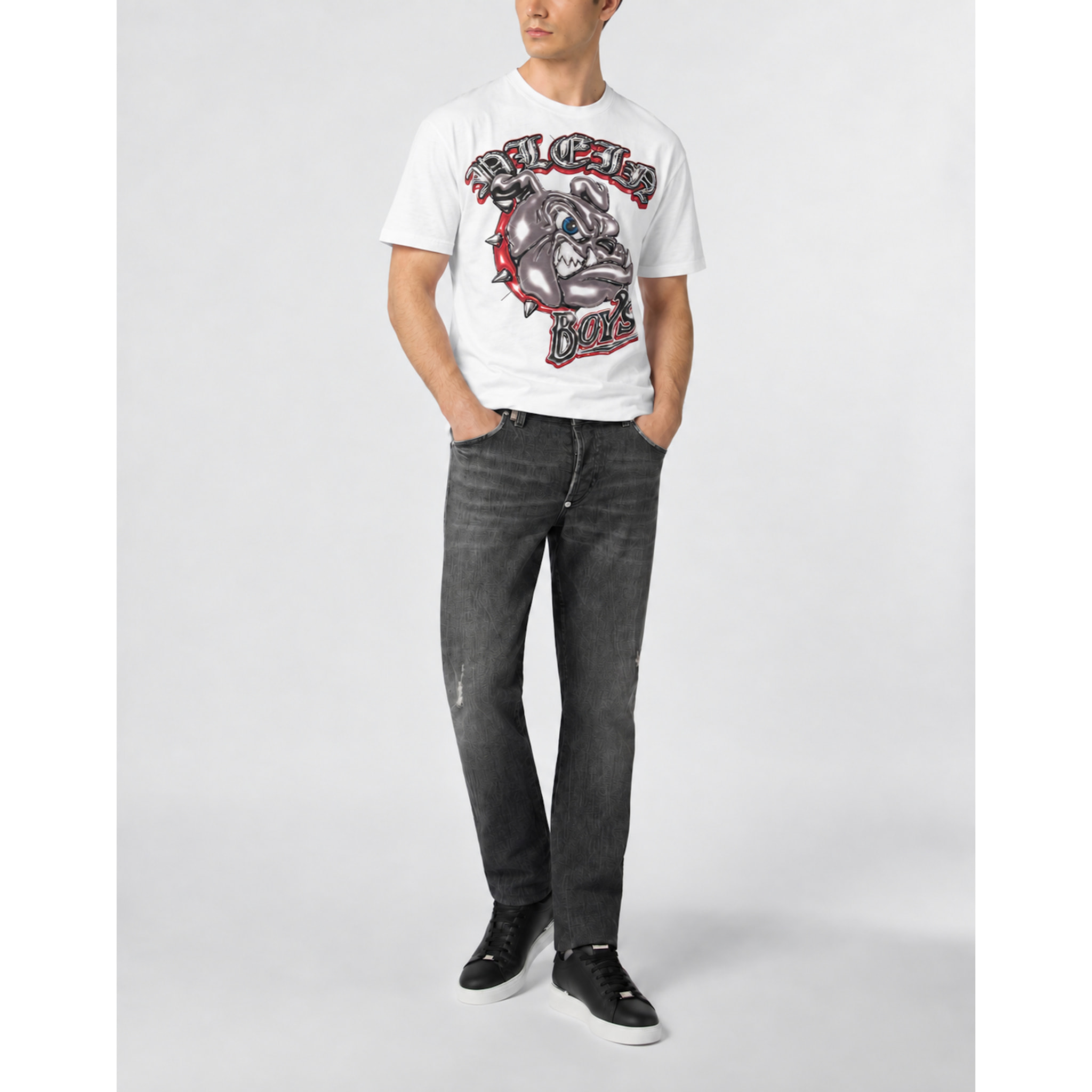 PHILIPP PLEIN Camiseta de cuello redondo y manga corta