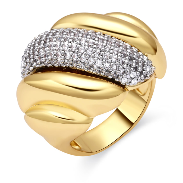 Anillo Lyssi acabado oro amarillo 18k