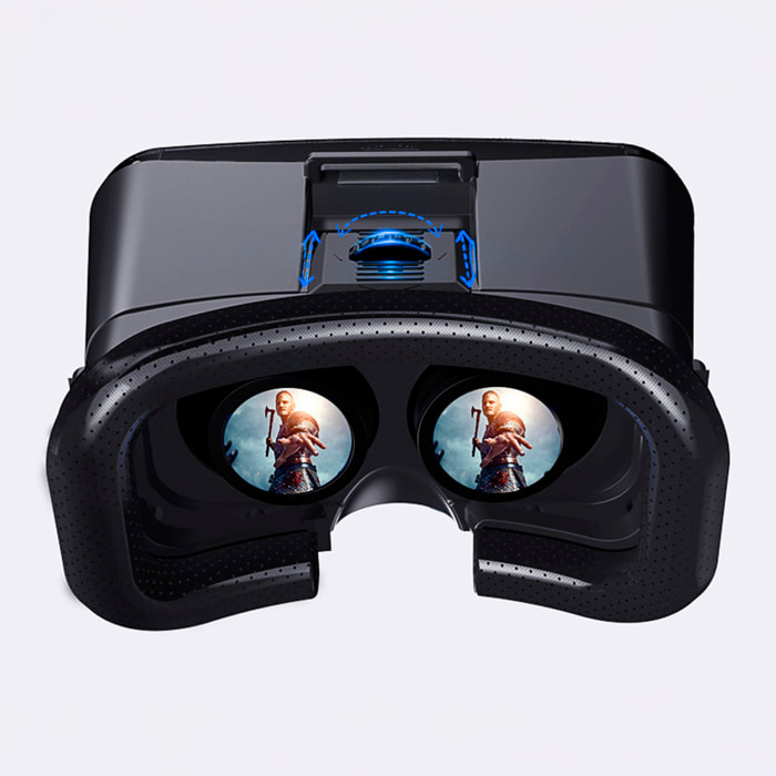 Gafas de realidad virtual V7. Protección contra luz azul, vista panorámica 360º. Compatibles con IOS y Android.