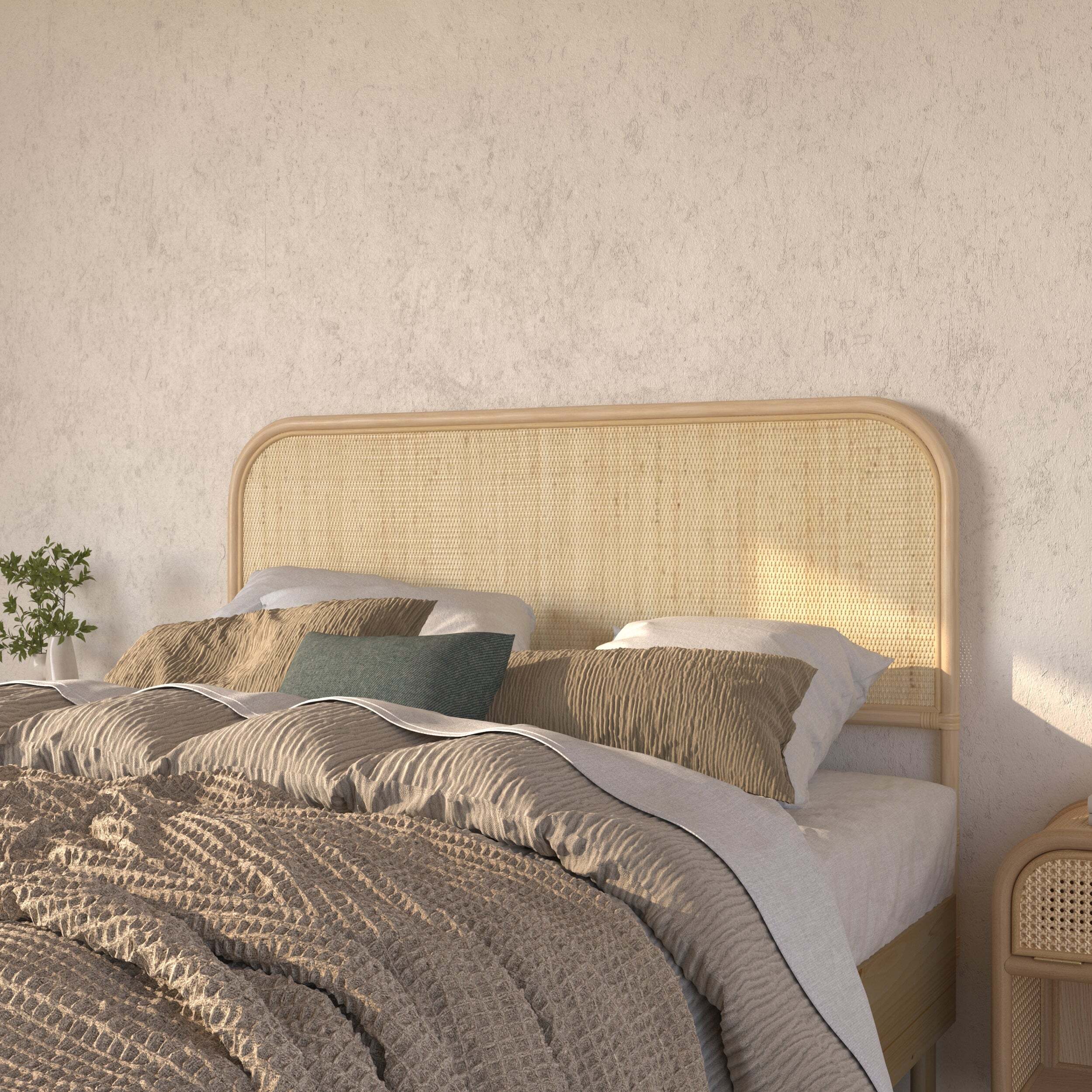 Tête de lit 140 cm en rotin naturel - Grace