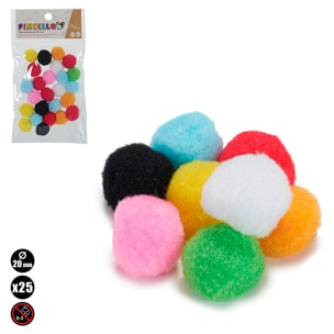 Set di 25 palline artigianali 2 cm.