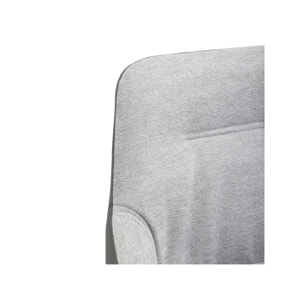 Fauteuil rotatif 180 en tissu soft avec accoudoirs - ODILE